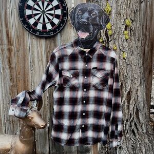 Harley Davidson Plaid Pearl Snap Button Up